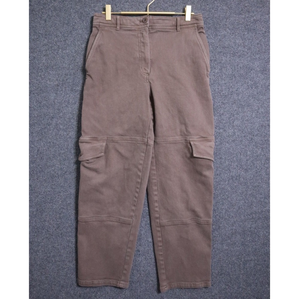 Aritzia Wilfred High-Waisted Twill Modern Cargo Pant Women‎ 6 Brown Garment Dyed